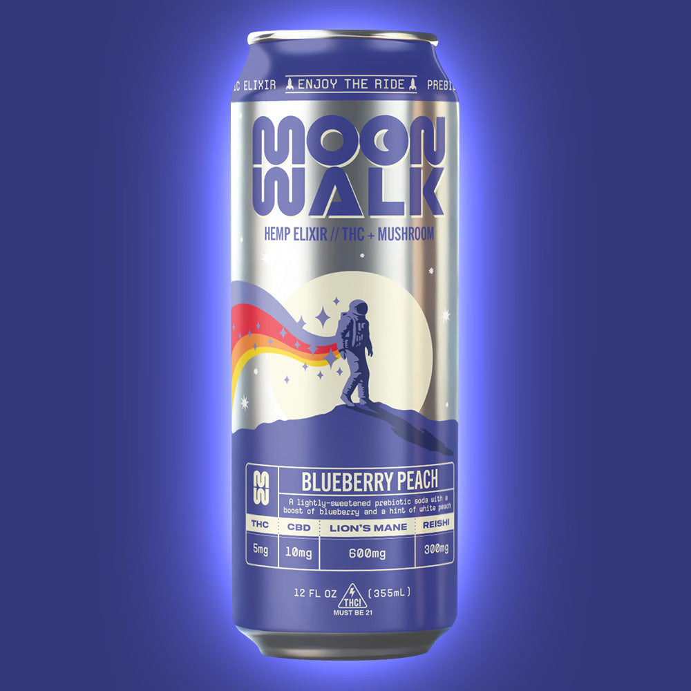 Moonwalk: 5 MG THC - Blueberry Peach (Case of 24)