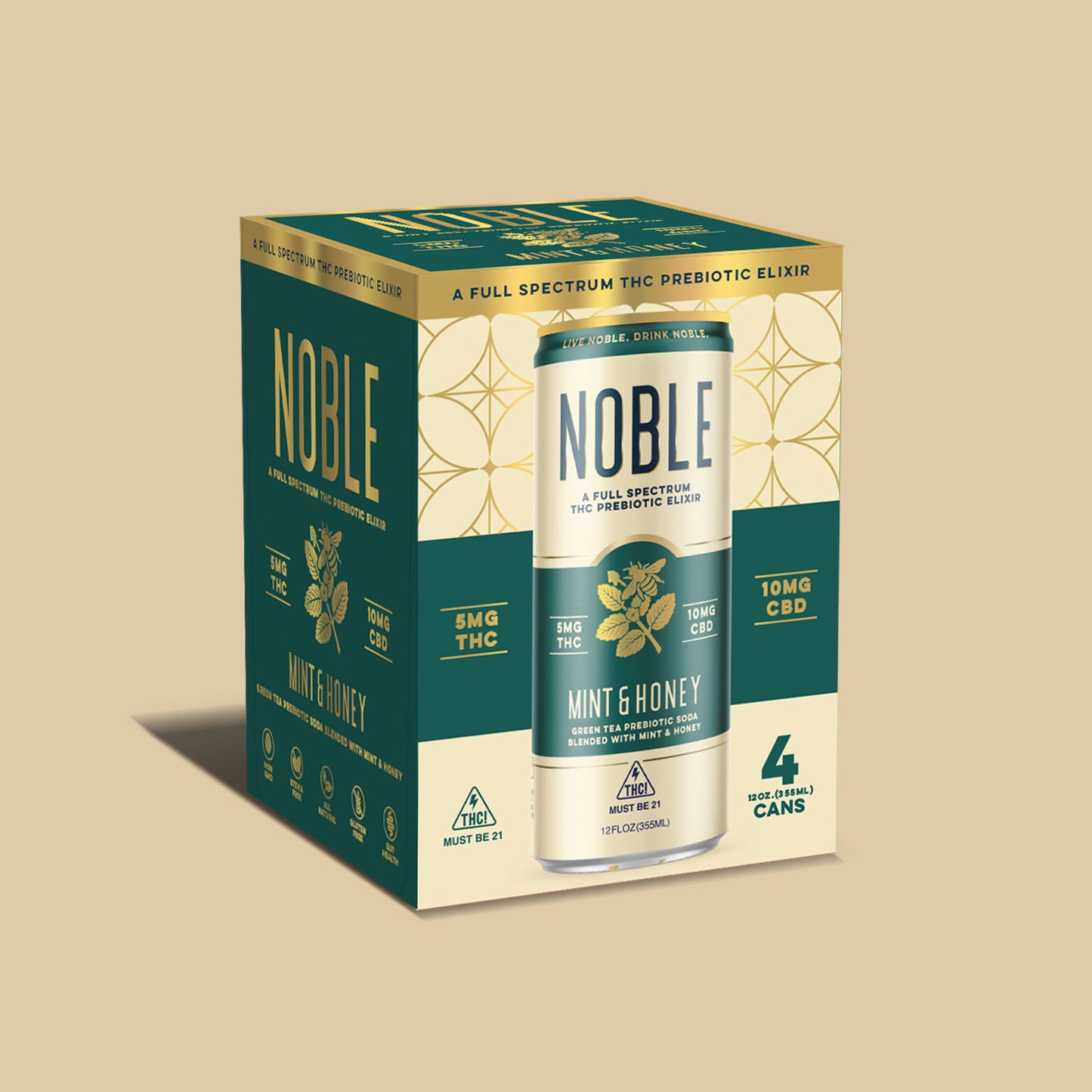 Noble: 5 MG THC - Mint & Honey (Case of 24)