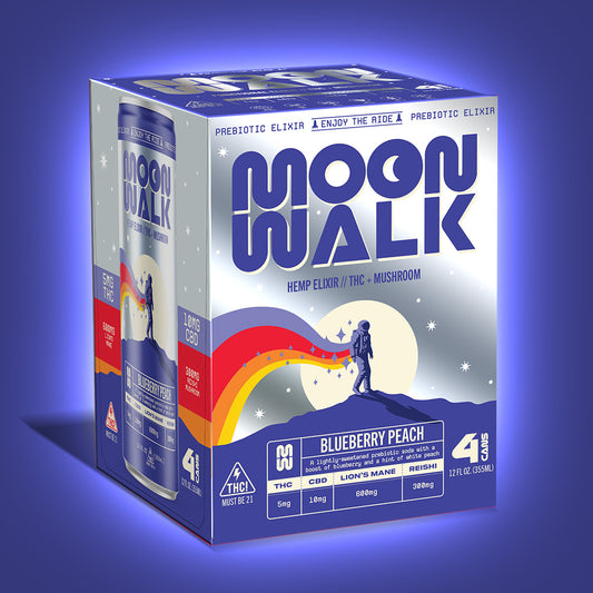 Moonwalk: 5 MG THC - Blueberry Peach (Case of 24)