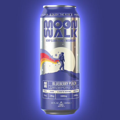 Moonwalk: 5 MG THC - Blueberry Peach (Case of 24)